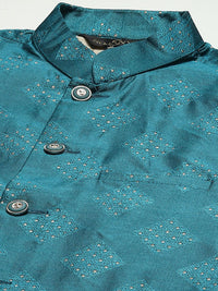 SOJANYA Men Black Kurta with Churidar