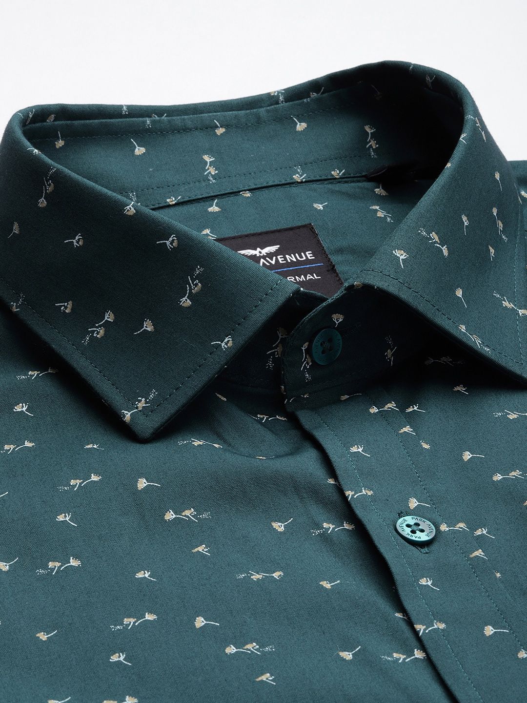 Park Avenue Slim Fit Floral Printed Pure Cotton Formal Shirt