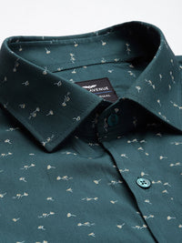 Park Avenue Slim Fit Floral Printed Pure Cotton Formal Shirt