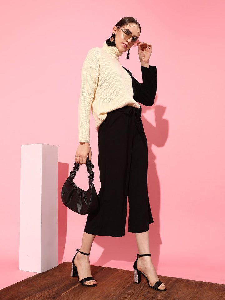 STREET 9 Women Acrylic Colourblocked Pullover