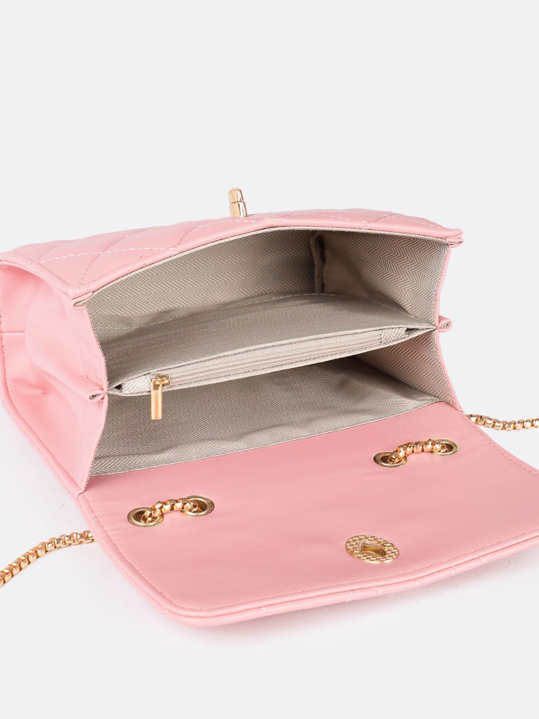 DressBerry Quilted Shoulder Bag with Studded Detail