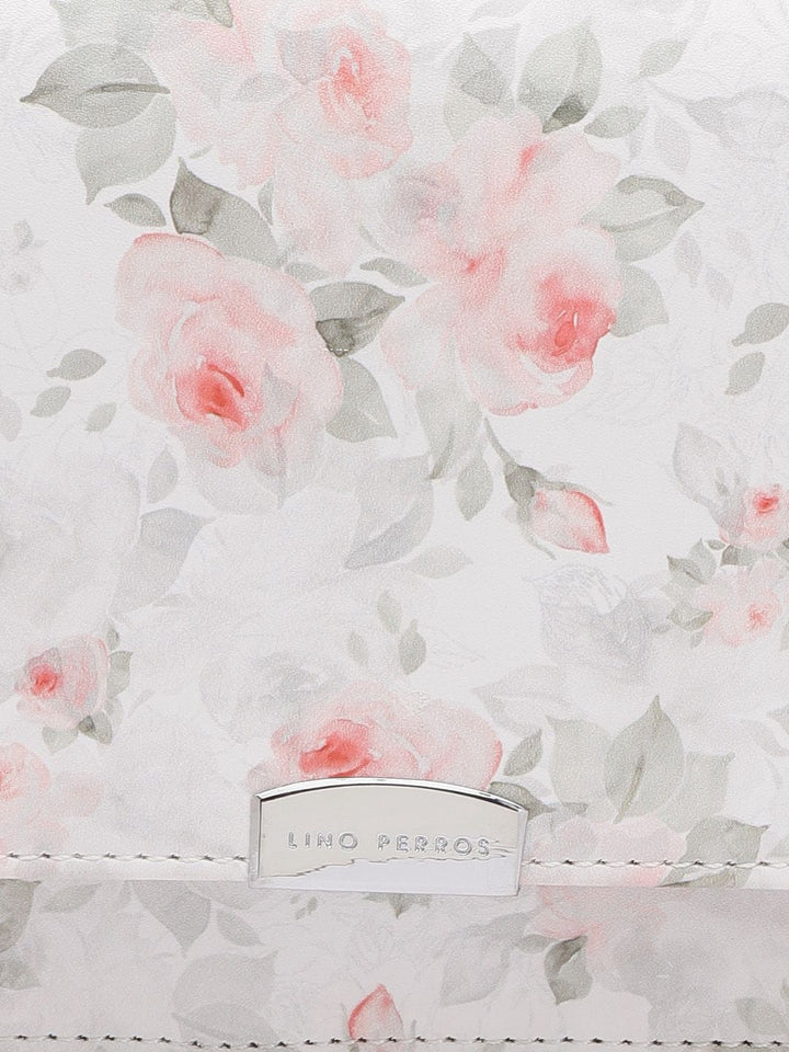 Lino Perros Floral Printed Structured Sling Bag