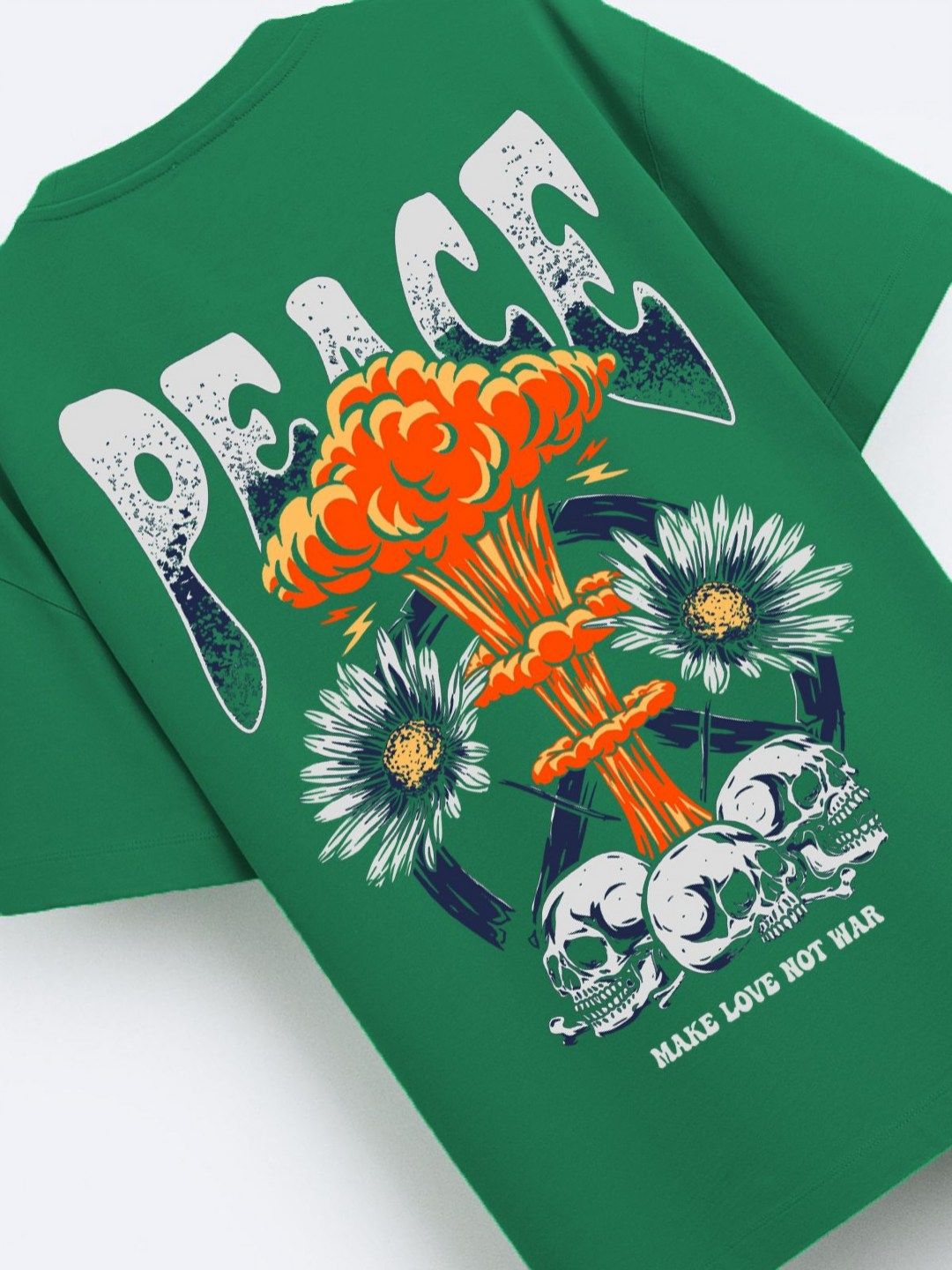 ADRO Men Graphic Printed Round Neck Cotton Oversized T-Shirt