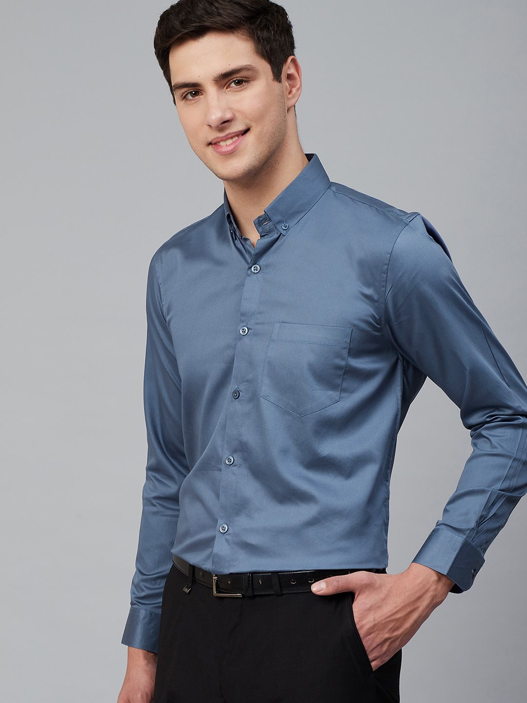 DENNISON Men Blue Comfort Formal Shirt