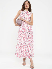RAREISM Printed Fit & Flare Midi Dress