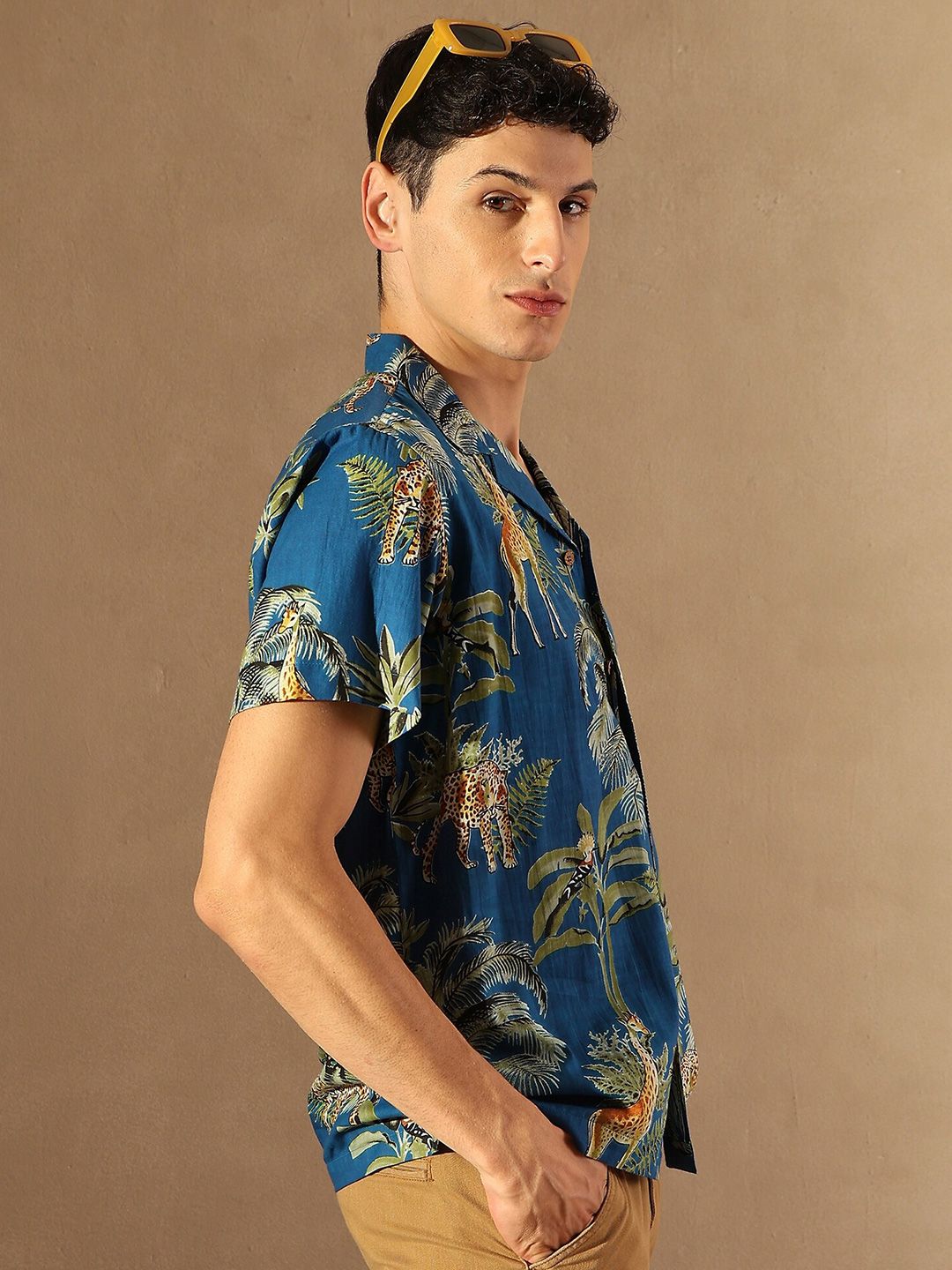 DENNISON Tropical Printed Lightweight Oversized Shirt