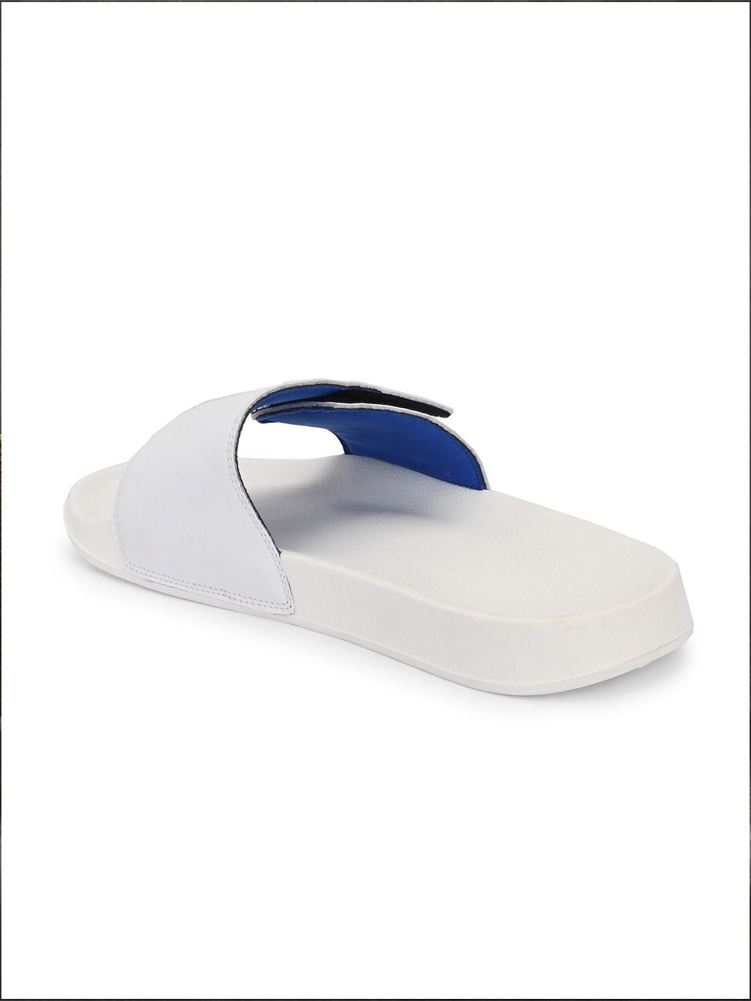 HRX by Hrithik Roshan Men White & Blue Printed Sliders