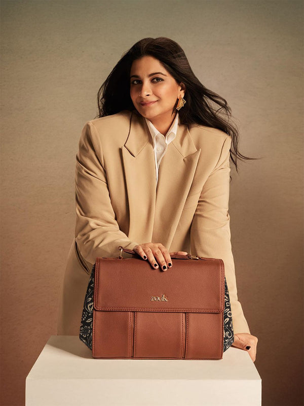 ZOUK Women FloMotif Rhea Kapoor Satchel Bag