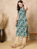 Anouk Geometric Printed Straight Kurta