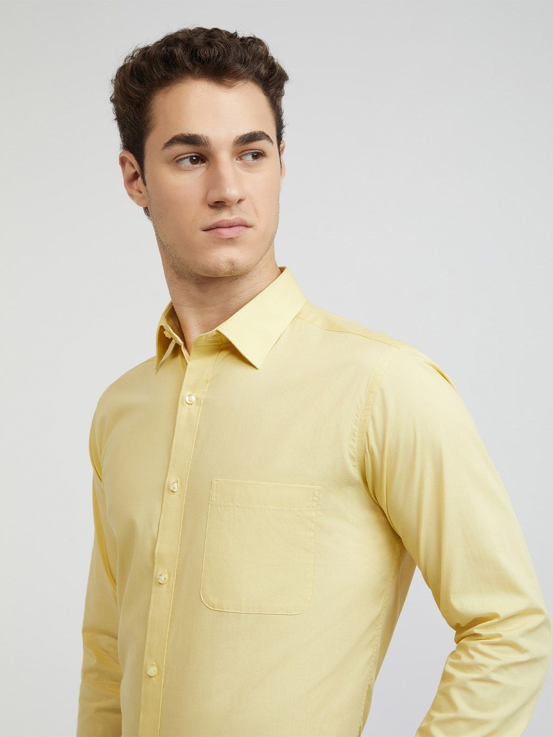 Raymond Solid Slim Fit Pure Cotton Formal Shirt