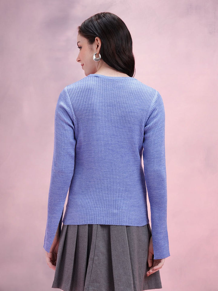 DressBerry Pure Acrylic Ribbed Pullover