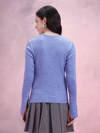 DressBerry Pure Acrylic Ribbed Pullover
