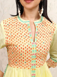 Vishudh Floral Print A-Line Dress