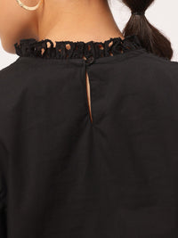 DressBerry Schiffli Show Frilled Cotton Top