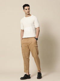 Mr Bowerbird Men Slim Fit High-Rise Cargos