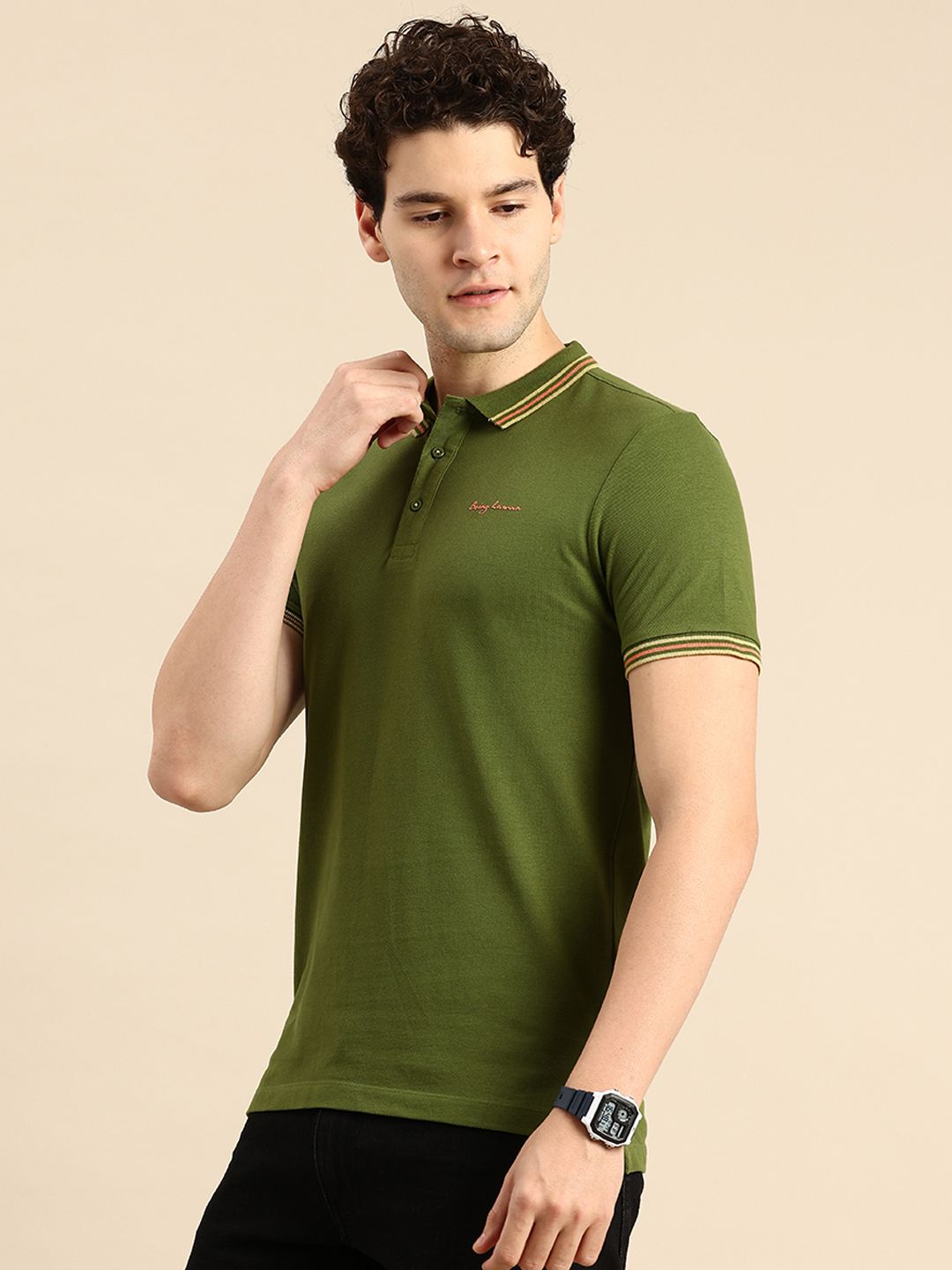 Menjadi t-shirt kapas polo manusia polo manusia