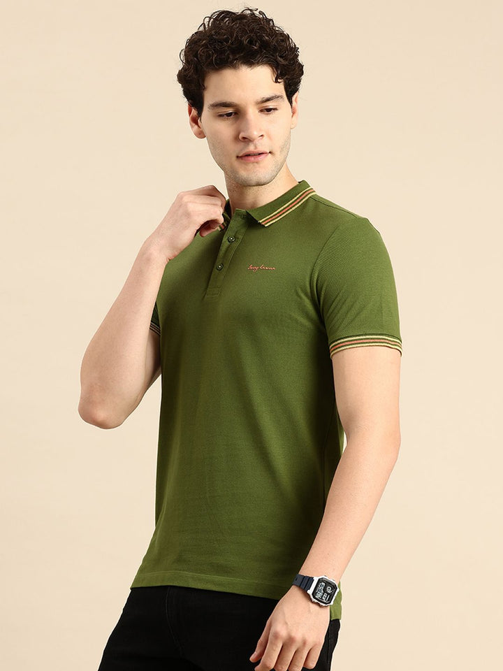 Menjadi t-shirt kapas polo manusia polo manusia
