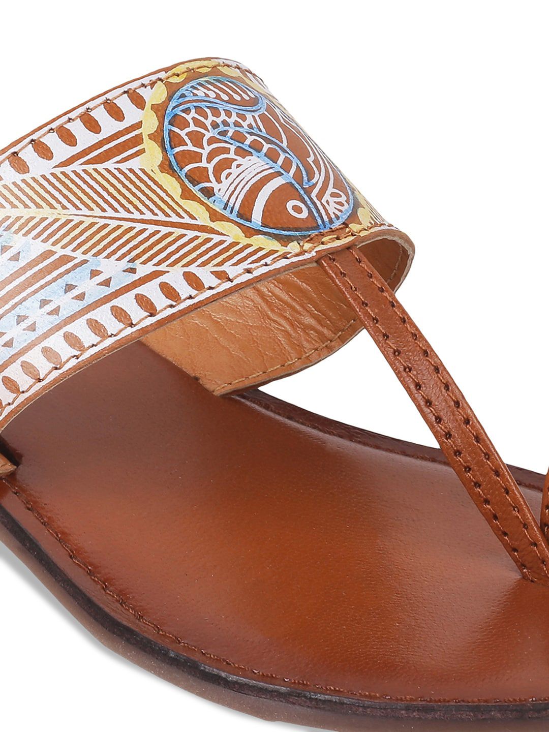 Metro Printed Leather One Toe Flats
