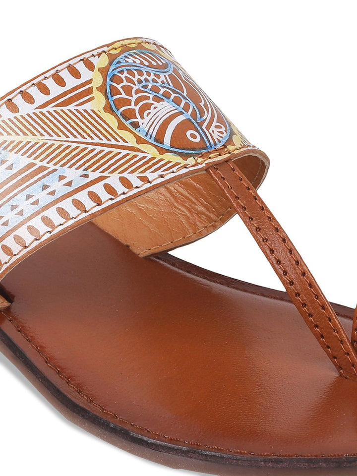 Metro Printed Leather One Toe Flats