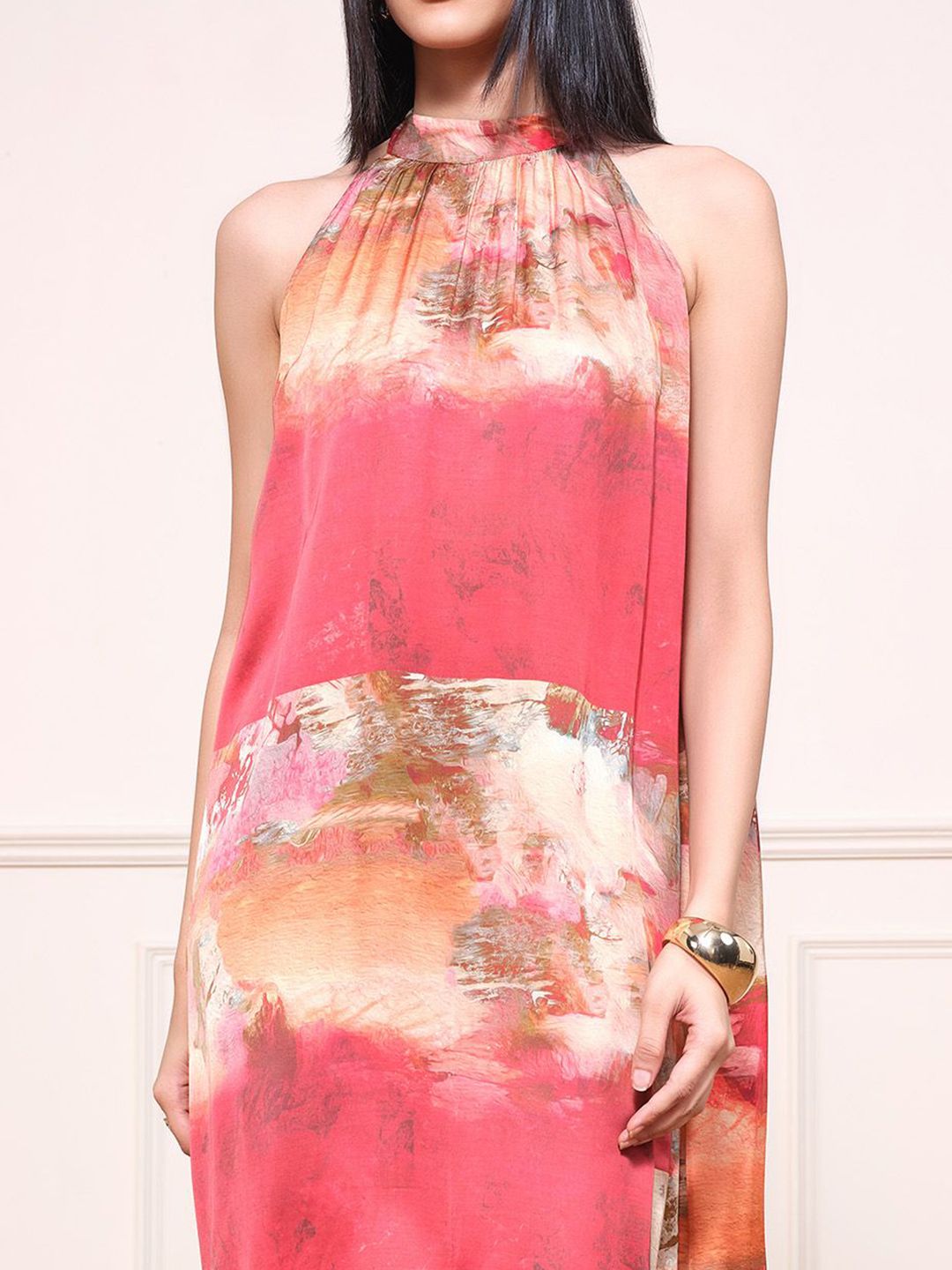 AND Women Tie and Dye Printed A-Line Dress
