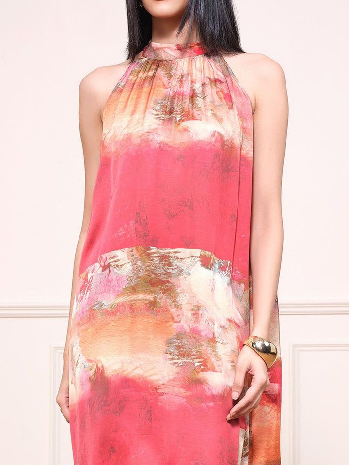 AND Women Tie and Dye Printed A-Line Dress