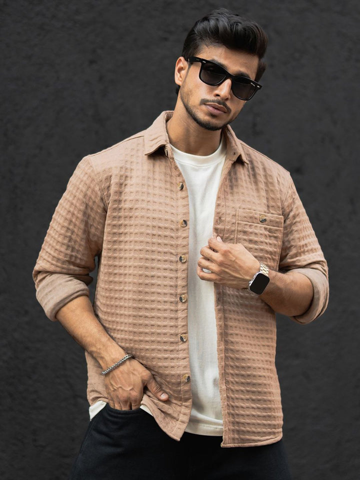 Powerlook Men Horizontal Stripes Opaque Casual Shirt