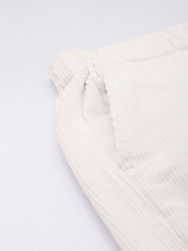 Mr Bowerbird Men Self-Design Mid-Rise Pure Cotton Corduroy Shorts