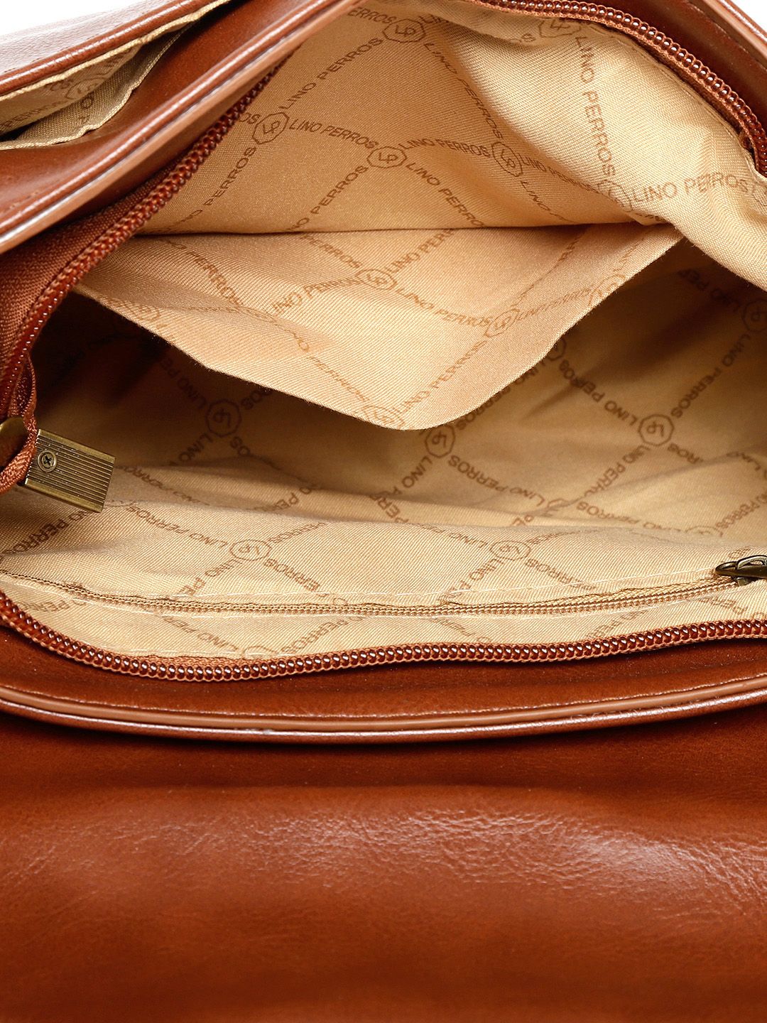 Lino Perros Tan Brown Solid Sling Bag