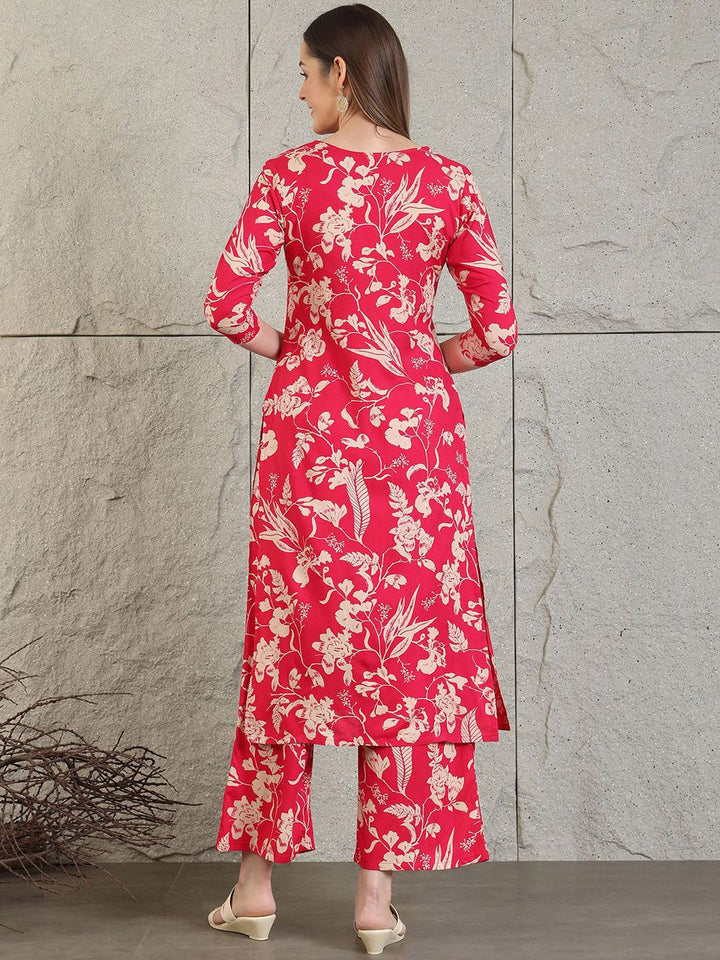 KALINI Women Floral Printed Regular Kurta with Palazzos