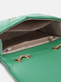 Lino Perros Textured Structured Sling Bag with Quilted Detail