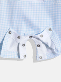 Moms Love Infant Boys Checked Pure Cotton Romper