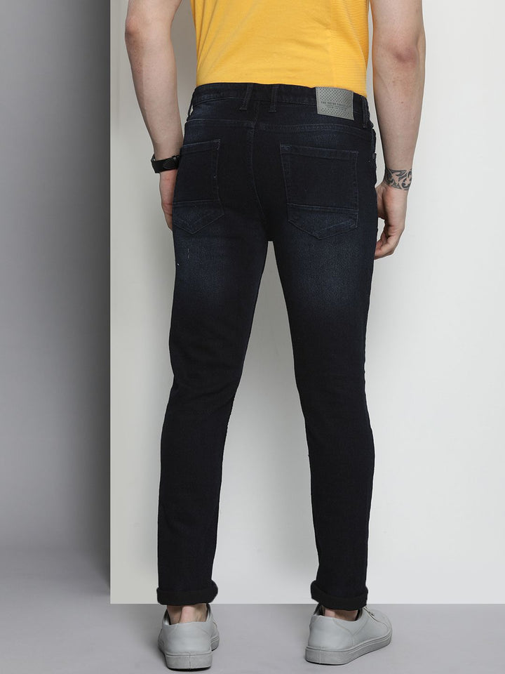 The Indian Garage Co Men Slim Fit Mildly Distressed Stretchable Jeans