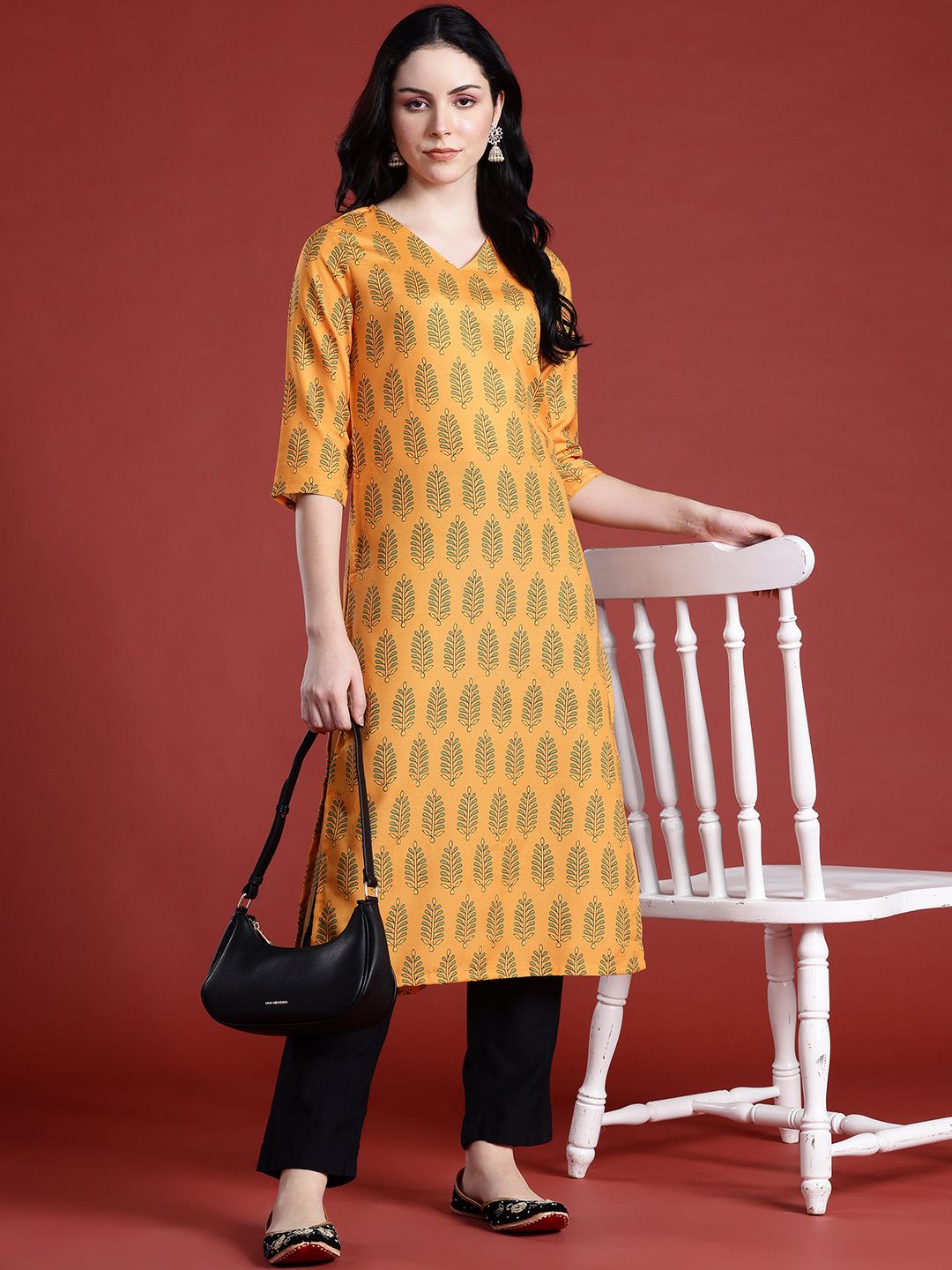 Anouk Ethnic Motifs Printed Kurta