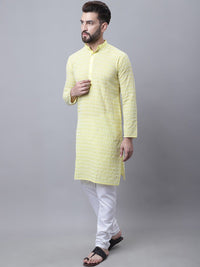 SOJANYA Kurta Kapas Tulen Sulaman Bunga Dengan Jaket Churidar & Nehru