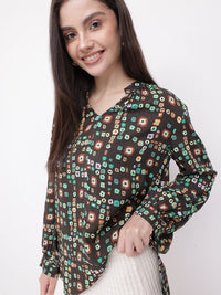 DressBerry Bold Binaries Dye-Inspired High-Low Top