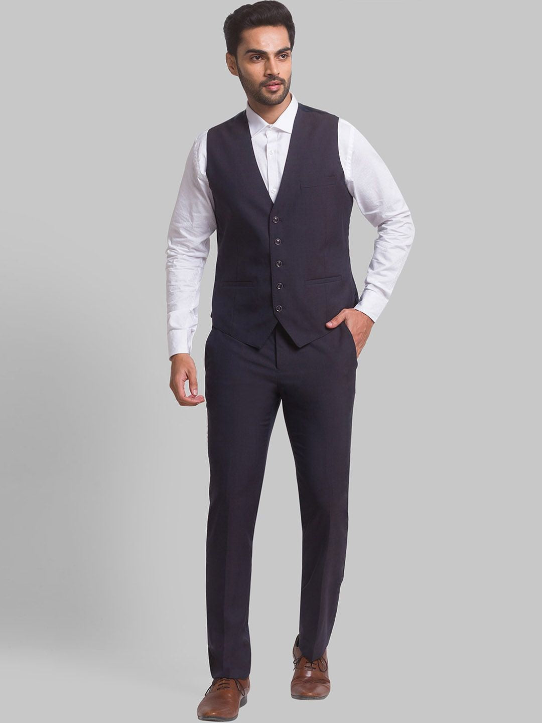 Park Avenue Single-Breasted Super Slim-Fit 3-Piece Formal Suit