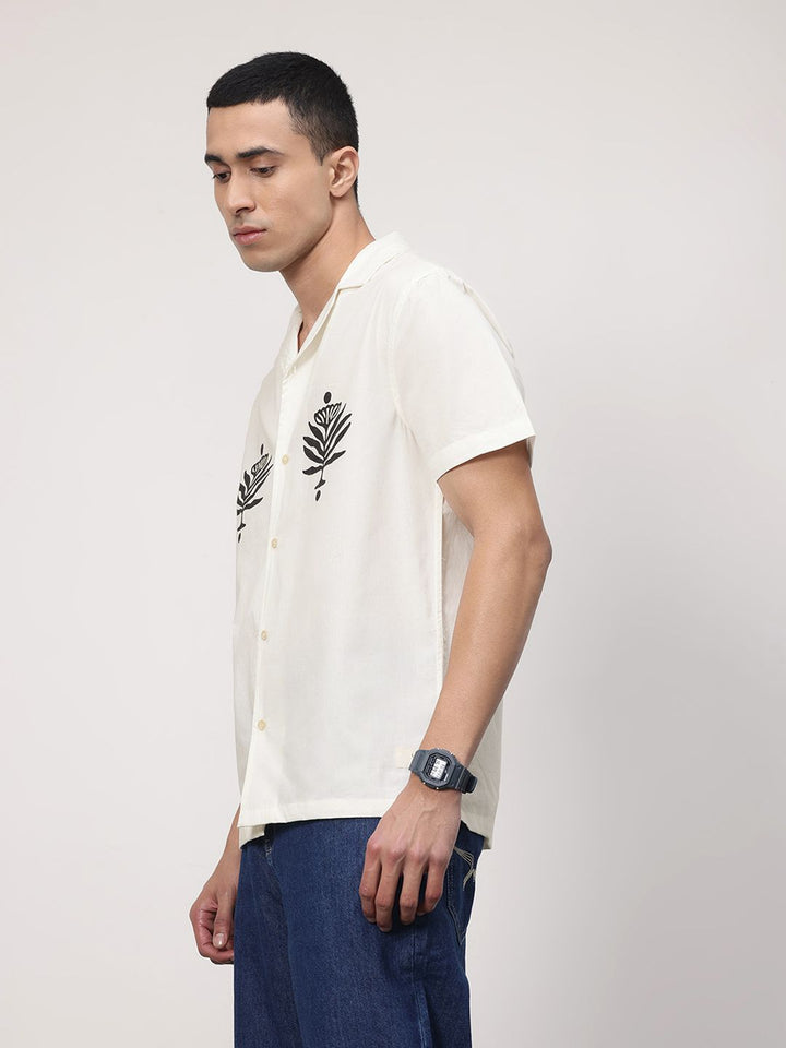 ether Artisan Pure Cotton Hand Block Printed Relaxed Fit Casual Shirt