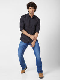 SPYKAR Classic Spread Collar Opaque Regular Fit Cotton Linen Casual Shirt