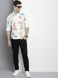 The Indian Garage Co Men Slim Fit Floral Printed Cotton Casual Shirt