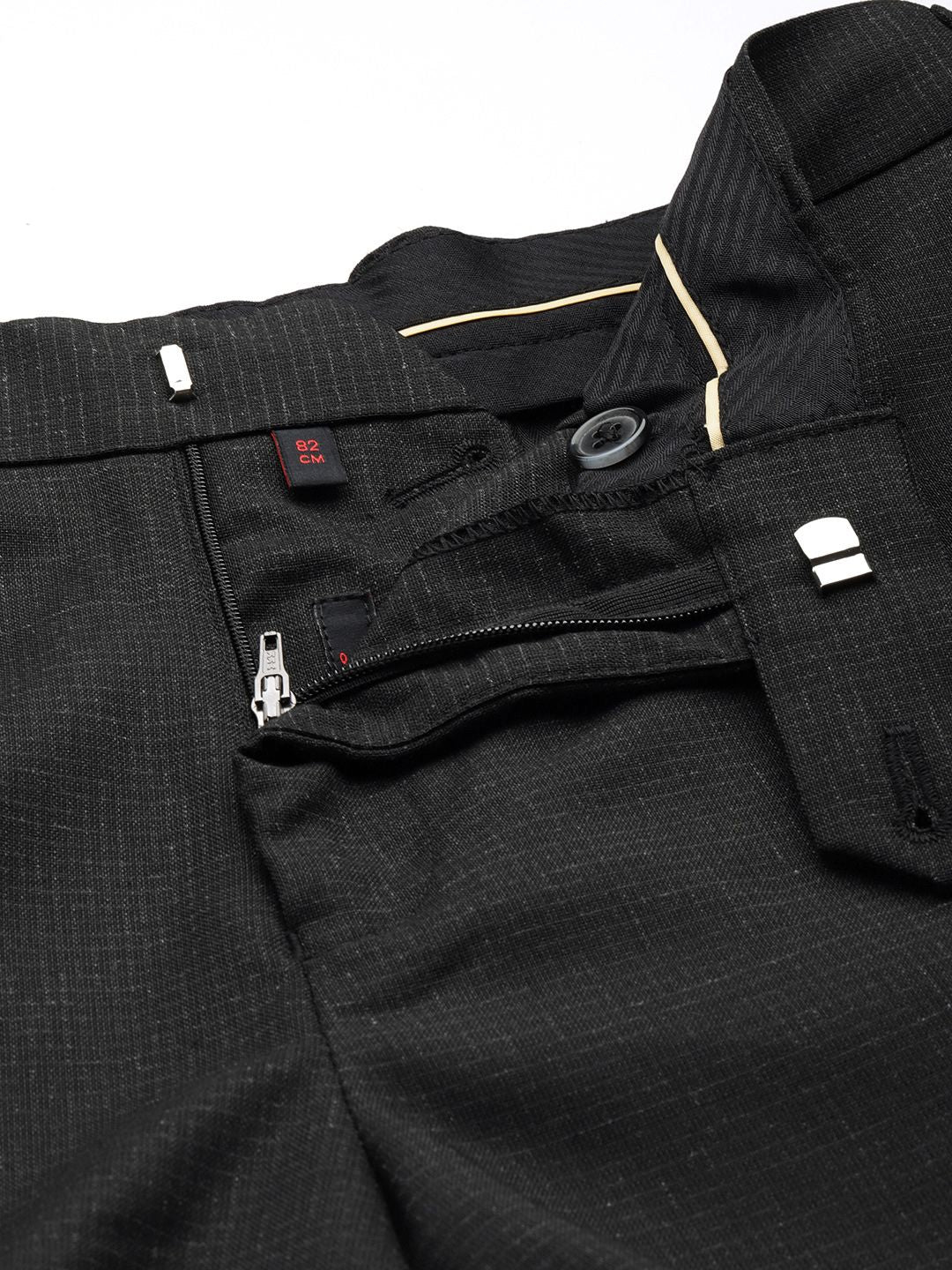 Raymond Men Checked Slim Fit Formal Trousers