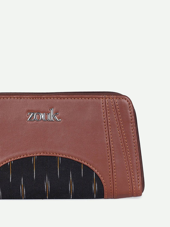 ZOUK Women Arika Zipper Wallet Ikat GreRe