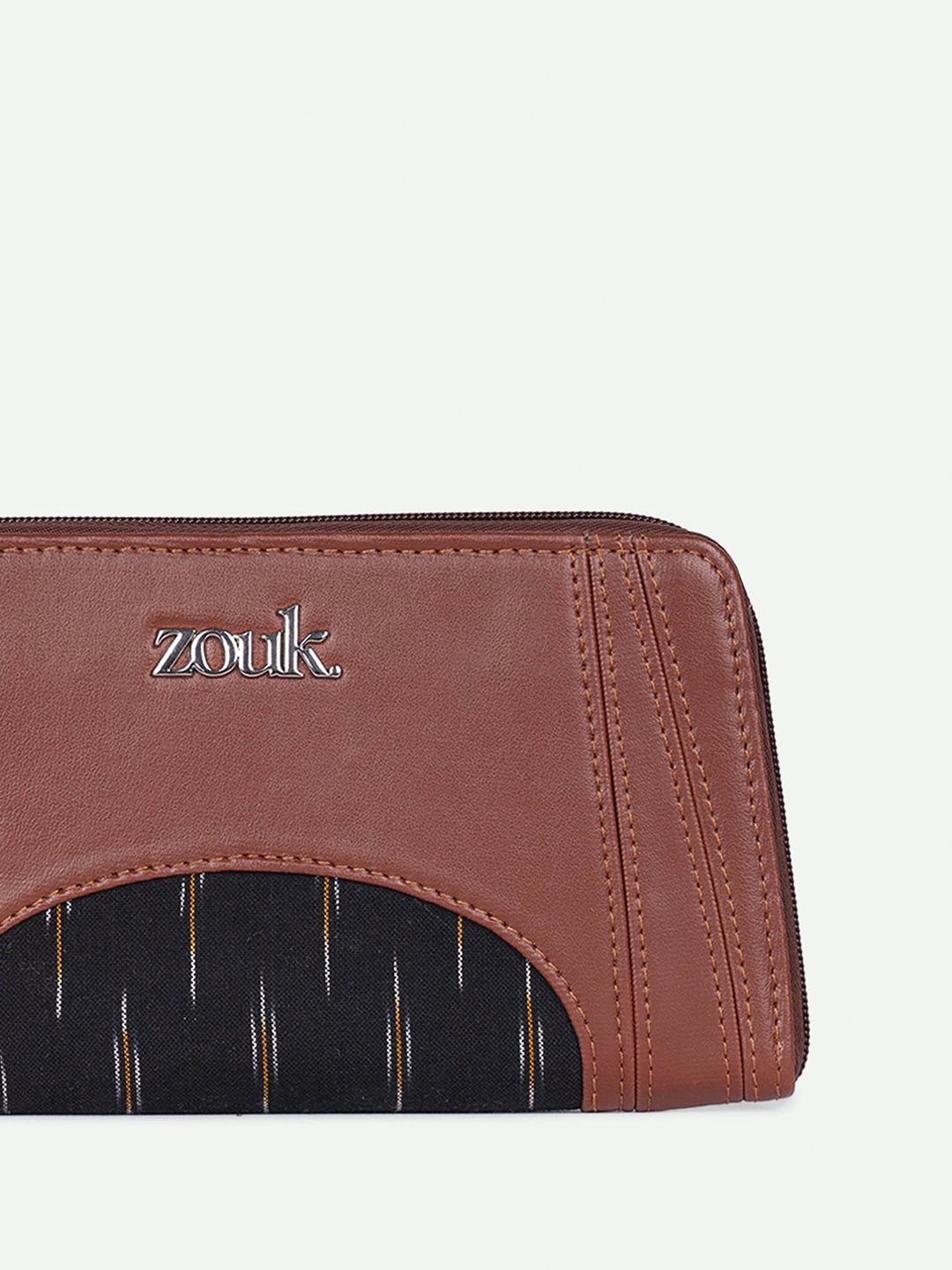 ZOUK Women Arika Zipper Wallet Ikat GreRe