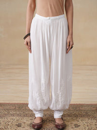 House of Chikankari Women Embroidered Relaxed Jodhpuris Trousers