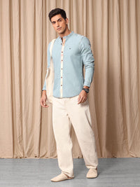 Mr Bowerbird Pure Cotton Tailored Fit Denim Casual Shirt