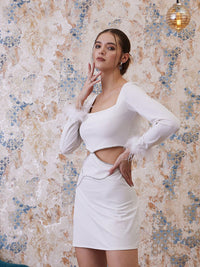 Athena White Cut Out Bodycon Dress