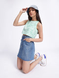 DressBerry Indie Florals A-Line Crop Top