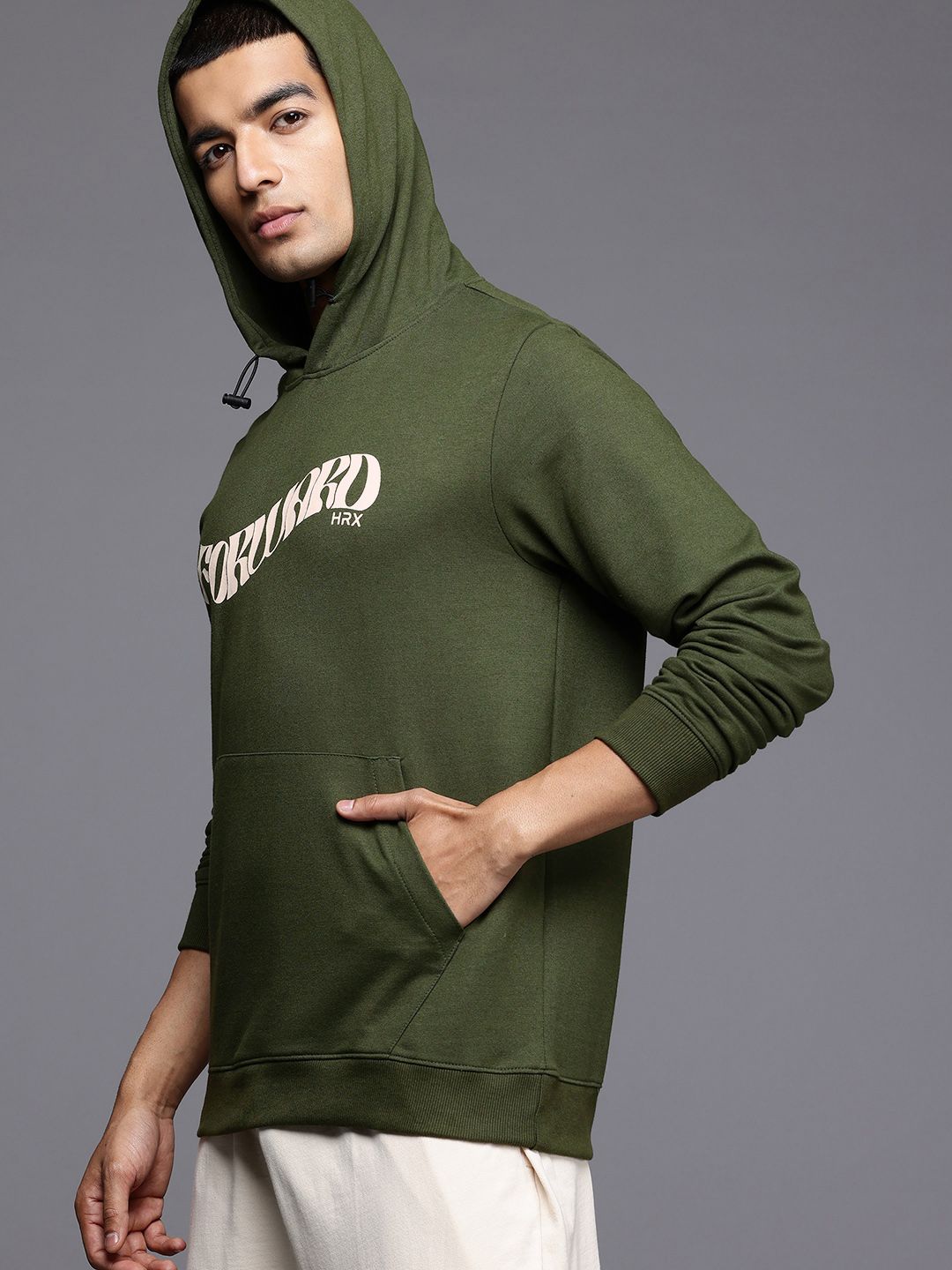 HRX by Hrithik Roshan Printed Hooded Sweatshirt