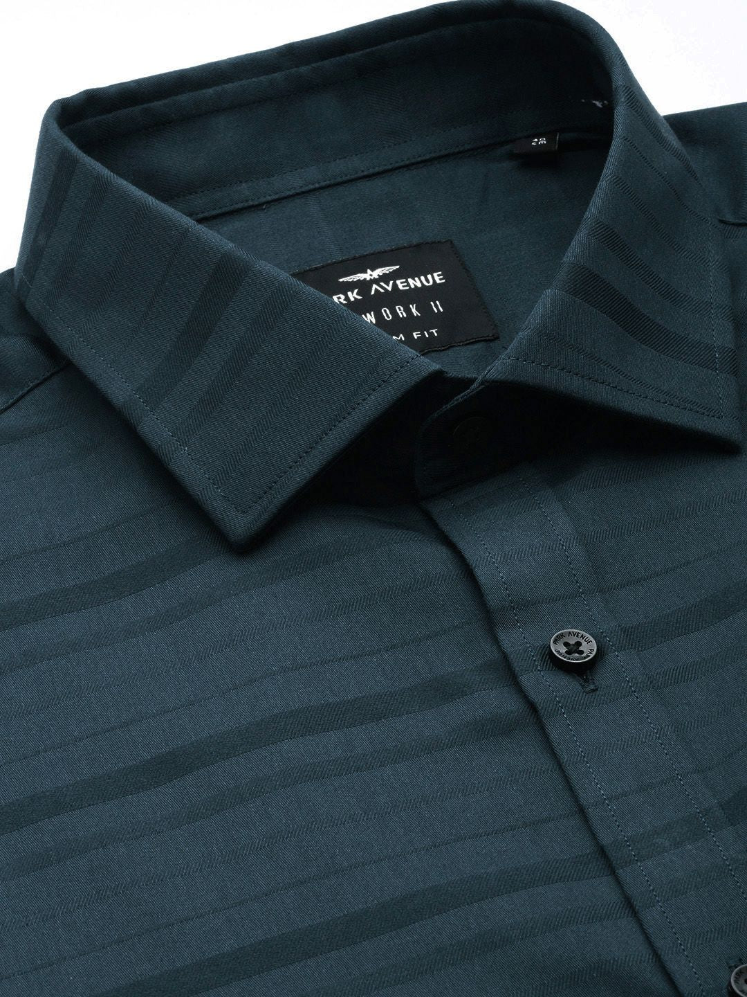 Park Avenue Slim Fit Horizontal Stripes Pure Cotton Formal Shirt