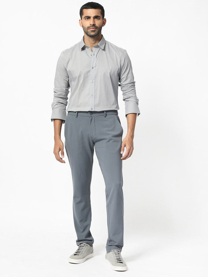RARE RABBIT Men Flees Slim Fit Opaque Cotton Shirt