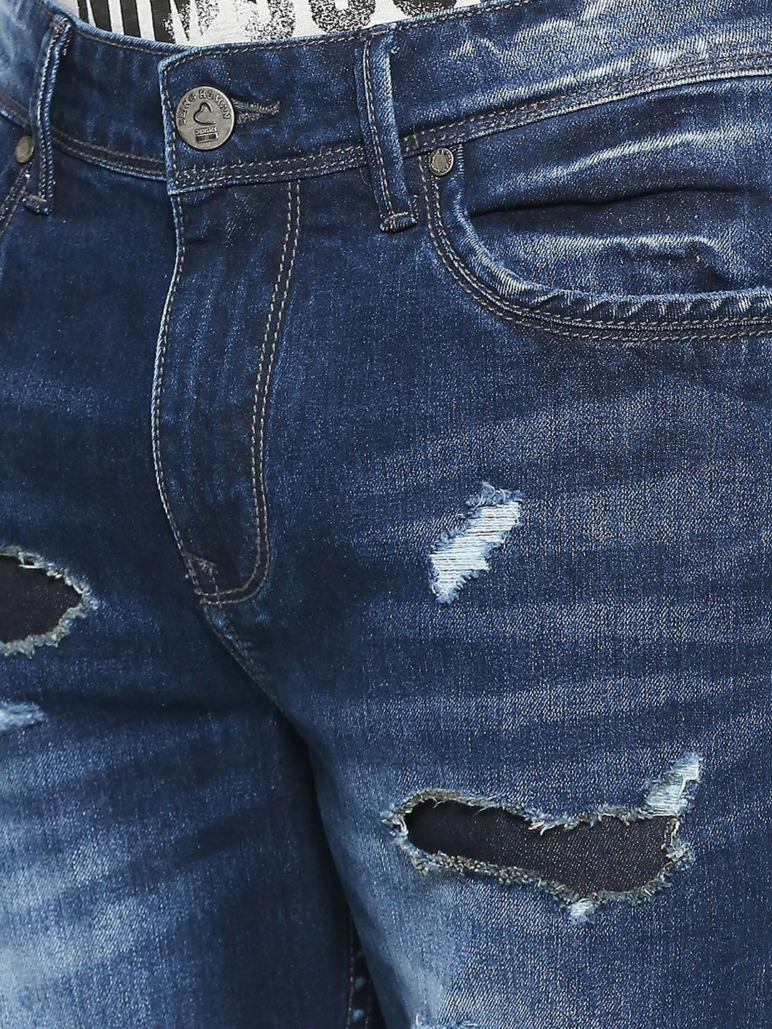 Being Human Men Mildly Distressed Heavy Fade Slim Fit Jeans